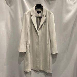 Ann Taylor off white/gray long medium weight coat